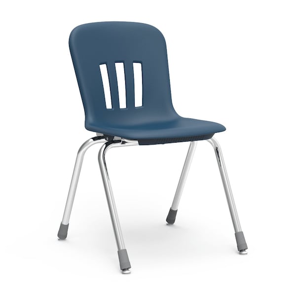 Virco Metaphor Series 18" Classroom Chair, 5th Grade - Adult with Nylon Glides - Navy Seat N918 - main